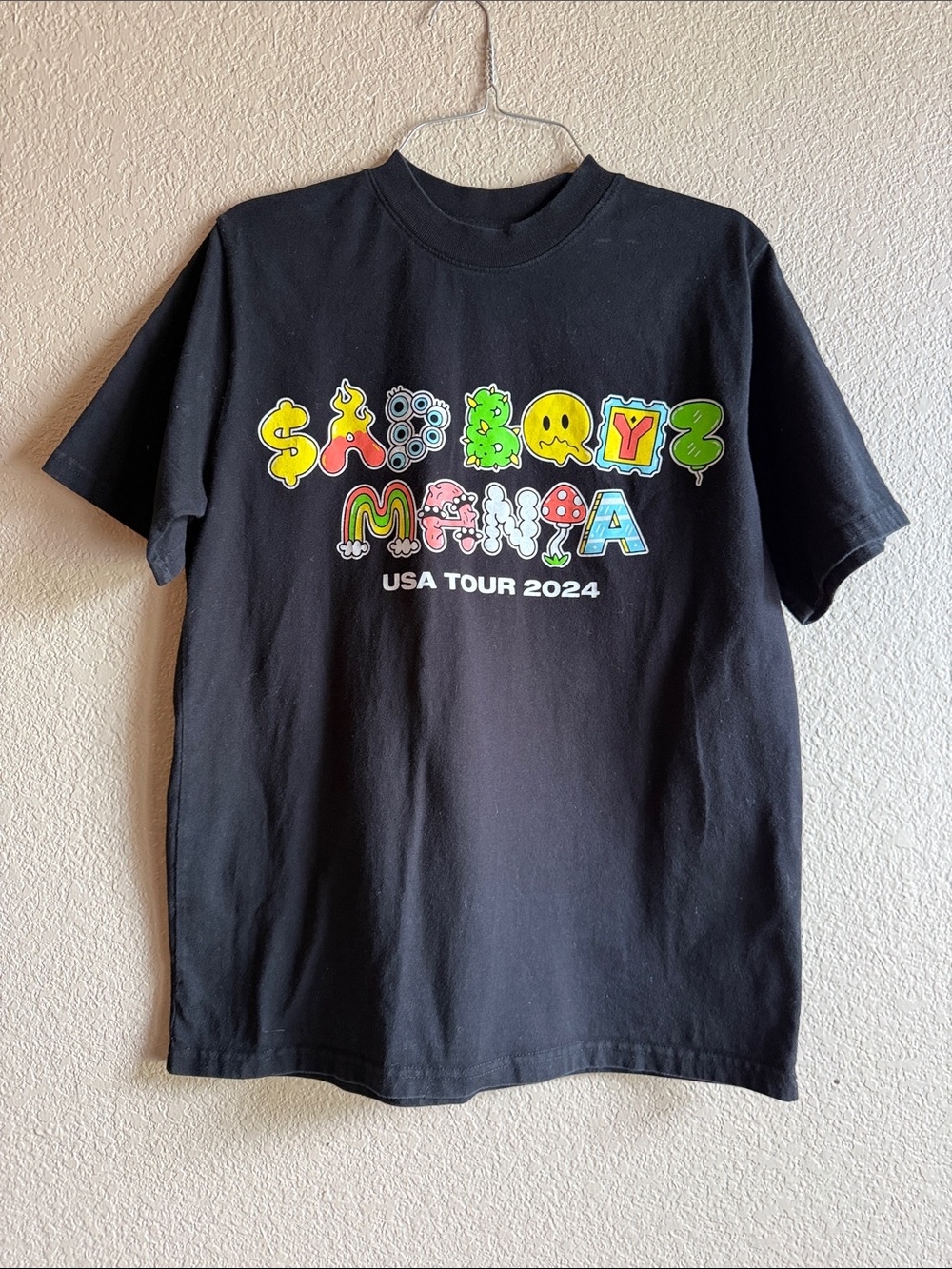 Black "Sad Boys Mania" USA Tour 2024 Graphic Tee